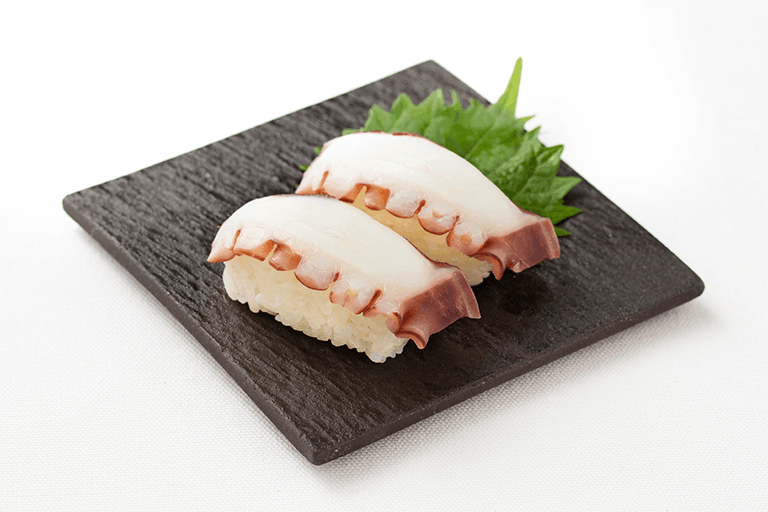 瀬戸内海で獲れるタコを使用したにぎり寿司