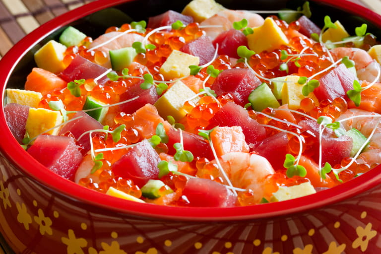 父の日におすすめのご飯「海鮮バラちらし」